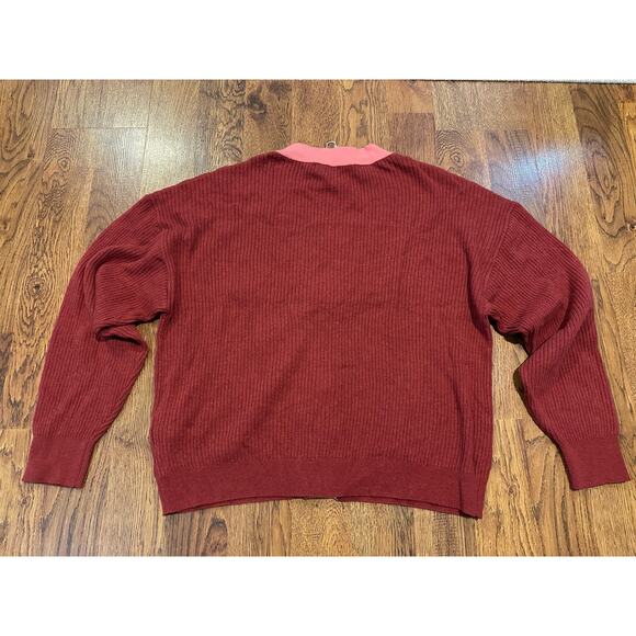 Ramy Brook Nina Oversized Cardigan Sweater - Red Size XL - NWOT Designer Knits - Picture 2 of 9